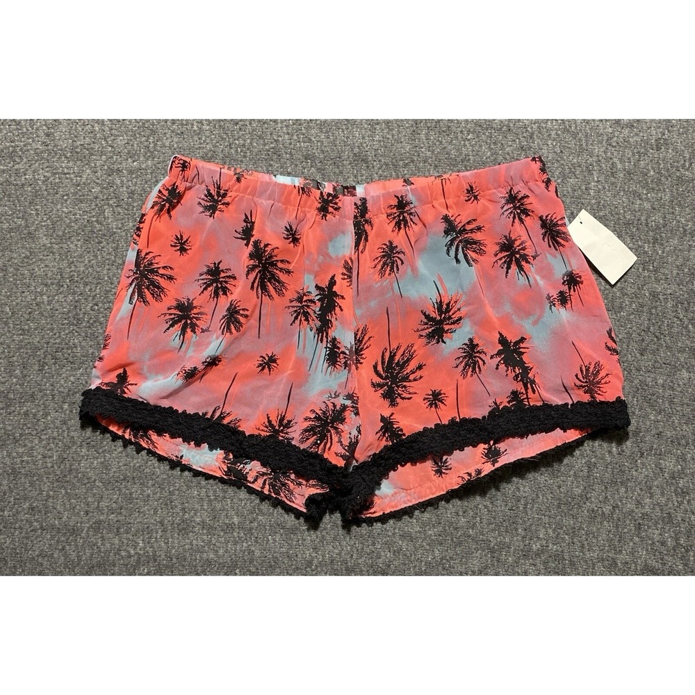 VANILLA STAR WOMANS BEACH PALM TREES STYLE SLEEP SHORTS SIZE M